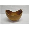 Image 6 : Freeform Wooden Bowl, Artist F. Clemente 'Bombay' Approx. 8.5" x 7" x 7" Tall