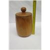 Image 14 : Lidded Mango Wood Vessel, Artist-Signed 2008, Approx. 8" Dia, 14.5" Tall