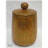 Image 1 : Lidded Mango Wood Vessel, Artist-Signed 2008, Approx. 8" Dia, 14.5" Tall