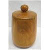 Image 2 : Lidded Mango Wood Vessel, Artist-Signed 2008, Approx. 8" Dia, 14.5" Tall
