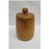 Image 4 : Lidded Mango Wood Vessel, Artist-Signed 2008, Approx. 8" Dia, 14.5" Tall