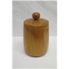 Image 5 : Lidded Mango Wood Vessel, Artist-Signed 2008, Approx. 8" Dia, 14.5" Tall