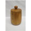 Image 6 : Lidded Mango Wood Vessel, Artist-Signed 2008, Approx. 8" Dia, 14.5" Tall