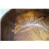 Image 15 : X-Large Curly Koa Wood Bowl w/ Patch Details, Artist Robert W. Butts, Approx. 23" Dia, 15" Tall
