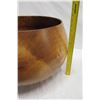 Image 28 : X-Large Curly Koa Wood Bowl w/ Patch Details, Artist Robert W. Butts, Approx. 23" Dia, 15" Tall