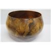 Image 2 : X-Large Curly Koa Wood Bowl w/ Patch Details, Artist Robert W. Butts, Approx. 23" Dia, 15" Tall