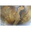 Image 5 : X-Large Curly Koa Wood Bowl w/ Patch Details, Artist Robert W. Butts, Approx. 23" Dia, 15" Tall