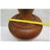 Image 12 : Very Large Tall Norfolk Pine Wood Vessel w/Lid, Tapered, Artist-Signed 2011, Approx. 26" H, 14" Dia