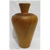 Image 1 : Very Large Tall Norfolk Pine Wood Vessel w/Lid, Tapered, Artist-Signed 2011, Approx. 26" H, 14" Dia