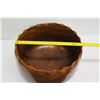 Image 17 : Very Large Wooden Bowl w/ Fluted Rim Detail, Approx. 19.5" Dia, 13.5" Tall