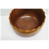Image 9 : Very Large Wooden Bowl w/ Fluted Rim Detail, Approx. 19.5" Dia, 13.5" Tall