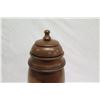 Image 2 : Tall Milo Wood Vessel w/ Lid & Pedestal Base, Artist Kapahikaua "Kaneohe, HI", Approx. 28"H, 7"Dia