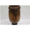 Image 3 : Tall Milo Wood Vessel w/ Lid & Pedestal Base, Artist Kapahikaua "Kaneohe, HI", Approx. 28"H, 7"Dia