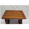 Image 5 : Carved Koa Wood Stool, Signed CJB 1/13, Approx. 23.5" L, 15.5 W, 21" Tall
