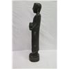 Image 8 : Very Tall Carved Wooden Figure, Painted w/ Gilt Accents, 41" Tall, Base Dia Approx. 9"