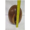 Image 8 : Large Egg-Shaped Milo Wood Objet D'Art, Hollow, Artist Kapahikaua "Kaneohe", Approx. 8" Dia, 14" H