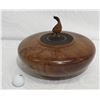 Image 1 : Rounded Koa Wood Bowl w/ Lid and Patch Detail, Artist Craig Mason, Approx. 11" Dia x 9.5" Tall