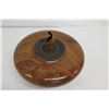 Image 2 : Rounded Koa Wood Bowl w/ Lid and Patch Detail, Artist Craig Mason, Approx. 11" Dia x 9.5" Tall