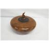Image 4 : Rounded Koa Wood Bowl w/ Lid and Patch Detail, Artist Craig Mason, Approx. 11" Dia x 9.5" Tall