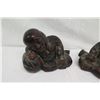 Image 2 : Two Carved Wooden Reclining Figures, Approx. 12" Wide, 11" Tall
