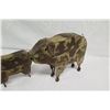 Image 8 : Qty 3 Distressed Metal Pigs Forms, Varying Sizes