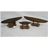 Image 1 : Qty 3 Vintage Canoes with Display Stands, Various Sizes