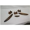 Image 6 : Qty 3 Vintage Canoes with Display Stands, Various Sizes