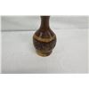 Image 3 : Wooden Vase w/ Ring Color Contrasts, Rough Texture Detail, Artist Gutta Percha, Approx. 7.5" Dia, 11