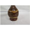 Image 7 : Wooden Vase w/ Ring Color Contrasts, Rough Texture Detail, Artist Gutta Percha, Approx. 7.5" Dia, 11