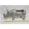 Image 15 : Large Metal Rhinoceros, Approx. 32" Long, 17.5" Tall