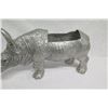 Image 3 : Large Metal Rhinoceros, Approx. 32" Long, 17.5" Tall