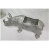 Image 4 : Large Metal Rhinoceros, Approx. 32" Long, 17.5" Tall