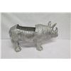 Image 6 : Large Metal Rhinoceros, Approx. 32" Long, 17.5" Tall