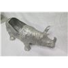 Image 9 : Large Metal Rhinoceros, Approx. 32" Long, 17.5" Tall