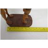 Image 8 : Carved Wooden Camel on Stand w/ Drawer, Artist-Signed, "Camel Count", Approx. 7" W, 15" Tall