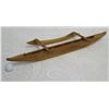 Image 1 : Carved Koa Wood Miniature Outrigger Canoe, Approx. 30" Long
