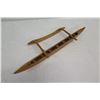 Image 3 : Carved Koa Wood Miniature Outrigger Canoe, Approx. 30" Long