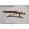 Image 7 : Carved Koa Wood Miniature Outrigger Canoe, Approx. 30" Long