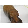Image 13 : Carved Solid Wood Hippopotamus, Heavy Wood, Approx. 27" Long, 12" Tall