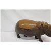 Image 4 : Carved Solid Wood Hippopotamus, Heavy Wood, Approx. 27" Long, 12" Tall
