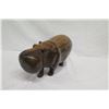 Image 5 : Carved Solid Wood Hippopotamus, Heavy Wood, Approx. 27" Long, 12" Tall