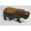 Image 6 : Carved Solid Wood Hippopotamus, Heavy Wood, Approx. 27" Long, 12" Tall