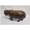 Image 7 : Carved Solid Wood Hippopotamus, Heavy Wood, Approx. 27" Long, 12" Tall