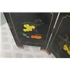 Image 24 : 6-Panel Black Lacquered Screen with Semi-Precious  Jade Stone Overlays on Reverse, Painted  Bird