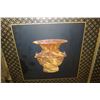 Image 36 : 6-Panel Black Lacquered Screen with Semi-Precious  Jade Stone Overlays on Reverse, Painted  Bird