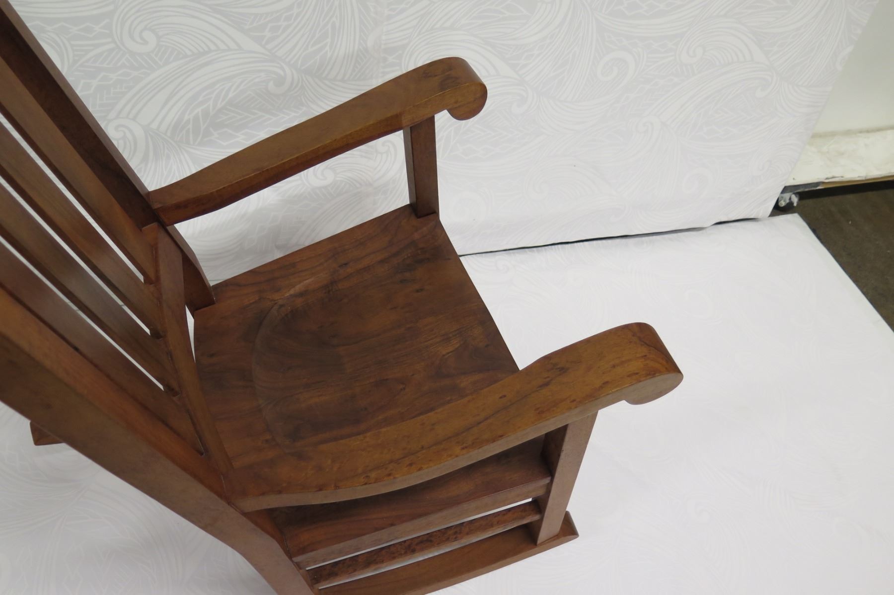Koa Rocking Chair, Martin & MacArthur 2010, Artist-Signed, Approx. 24