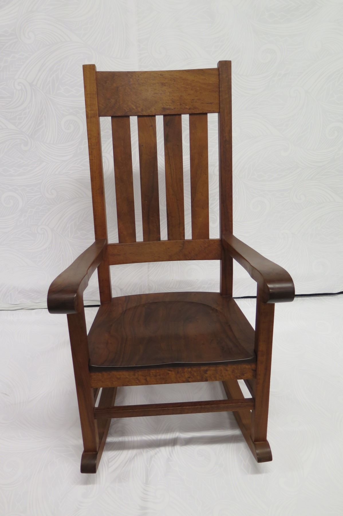 Koa Rocking Chair, Martin & MacArthur 2010, Artist-Signed, Approx. 24