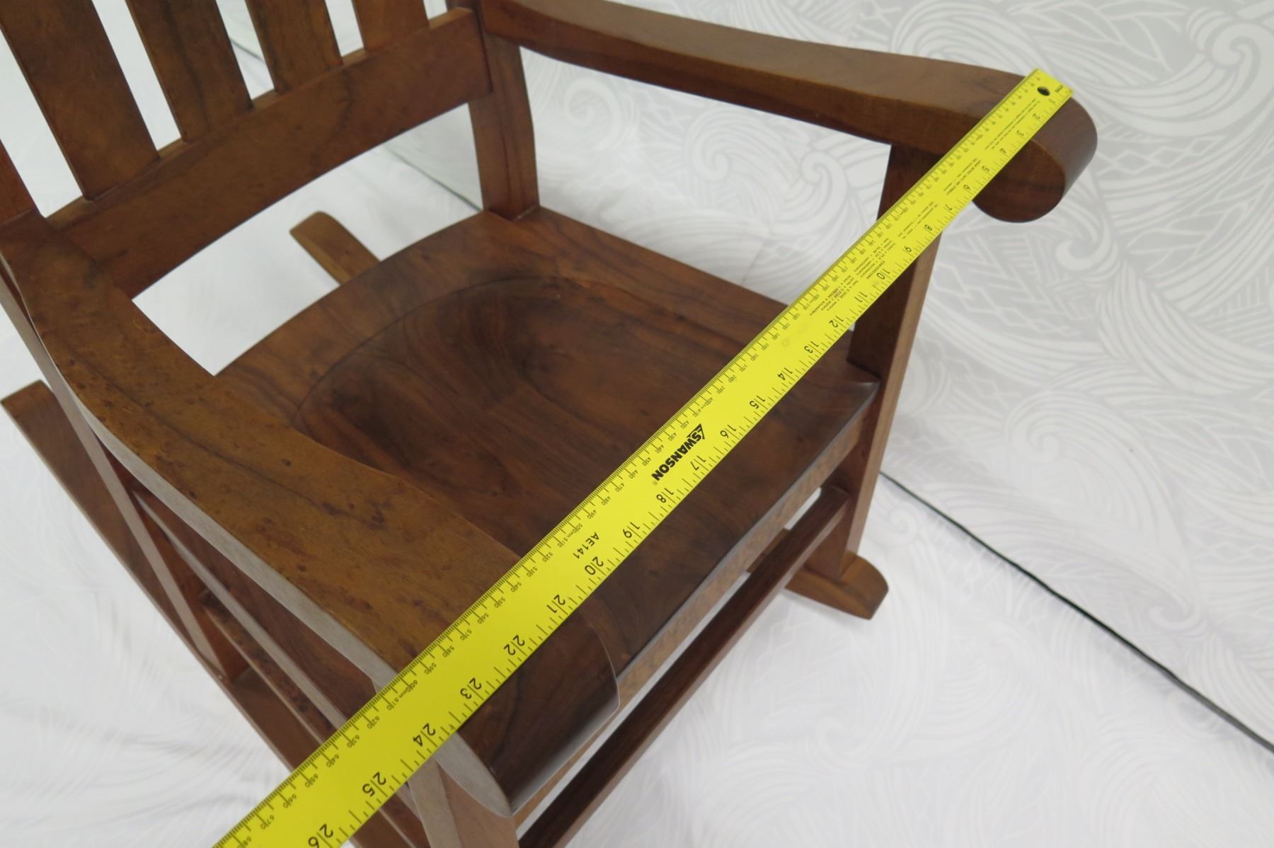 Koa Rocking Chair, Martin & MacArthur 2010, Artist-Signed, Approx. 24