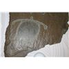 Image 2 : Slate Roof Shingle from Kawaihao Church 1927-1992 Artist Carved & Embellished, Two Honu 19" x 15"