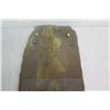 Image 3 : Slate Roof Shingle from Kawaihao Church 1927 to 1992 - Artist Carved & Embellished Canoe 23" x 12"